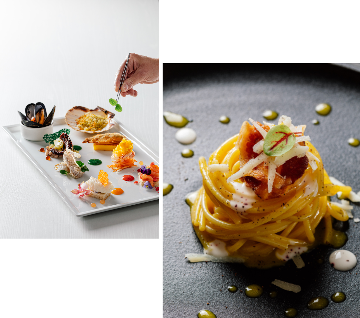 Dettaglio piatti gourmet