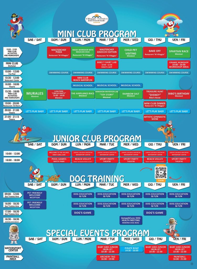 22-28 agosto programma Miniclub